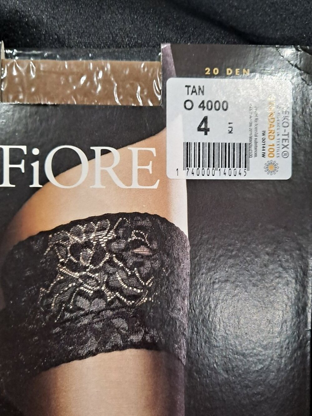 Fiore Milena Tan Hold up Stockings Size 4 - Picture 2 of 4